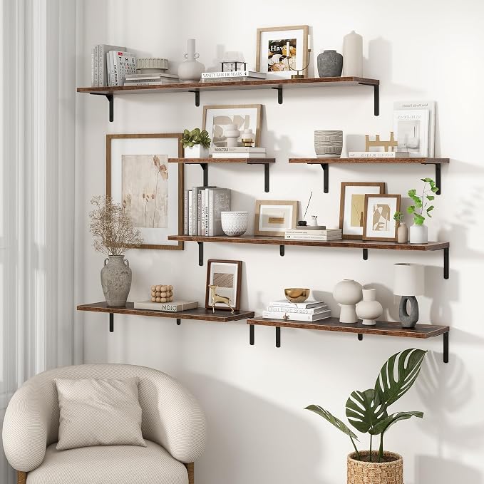Fun Memories Deep Floating Shelves, 24W x 8D Floating Shelves Set of 2 - Image 7