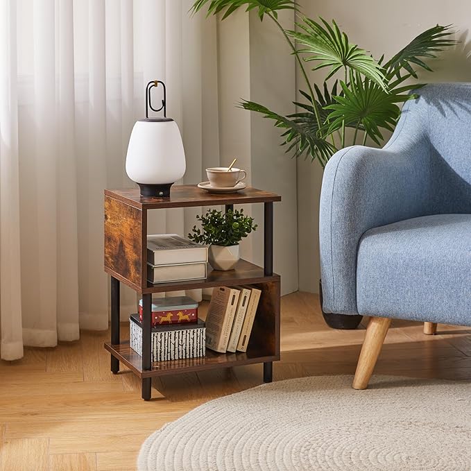 Aibiju Side Table for Bedroom, End Table Small, Mid-Century Modern Nightstand - Image 2
