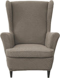 HAOYONG Wing Chair Slipcovers Printed Wingback Chair Covers 2 Pieces Wingback by HAOYONG