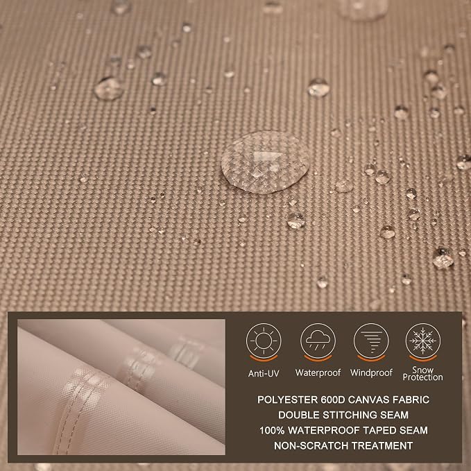 ULTCOVER 600D Tough Canvas Rectangular Patio Furniture Cover - Image 3