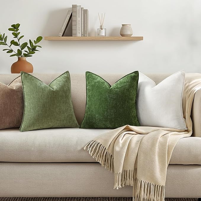 decorUhome Summer Couch Euro Sham Throw Pillow Covers 26x26 Set of 2, - Image 4