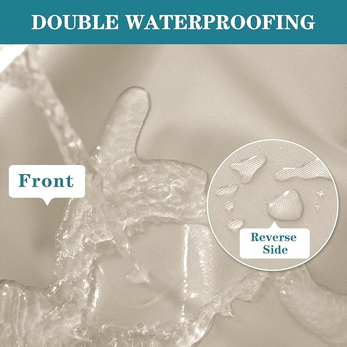 Outdoor Chaise Lounge Cushion Set of 2, Fadesafe Water-Repellent Lounge Deck - Image 5