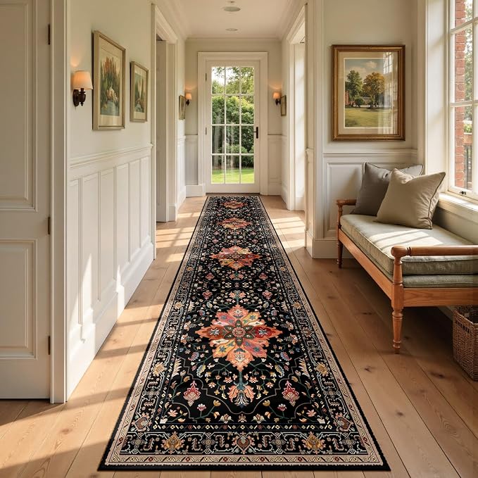 RELEANY Area Rugs 2'6"x12' Runner Rug Non Slip Washable by RELEANY