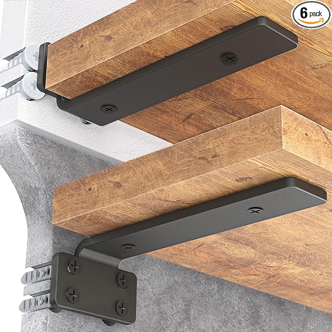 Goovilla Shelf Bracket, Heavy Duty Floating Shelf Brackets 4 inch Long by Goovilla