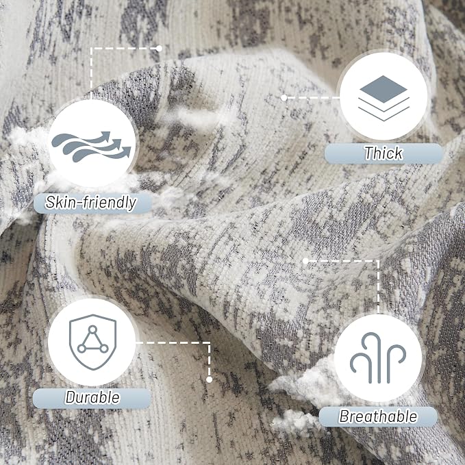MYSKY HOME Boho Couch Cover for Dogs Washable Grey Abstract Couch Sofa - Image 4