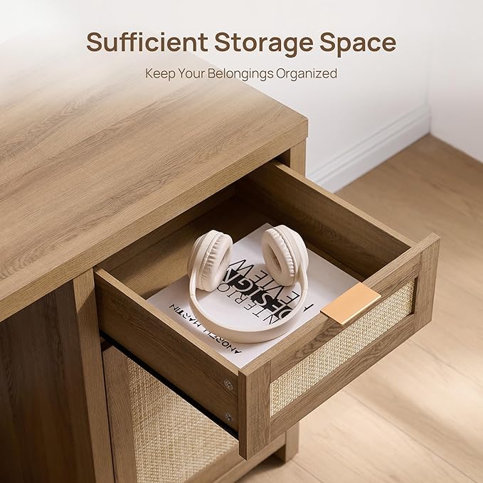 SICOTAS Rattan Executive Desk - Image 4