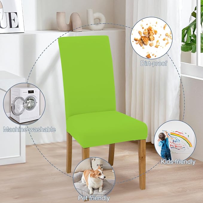 BIETYONE Stretch Dining Chair Covers Set of 2, Soft Removable Washable Kitchen - Image 6