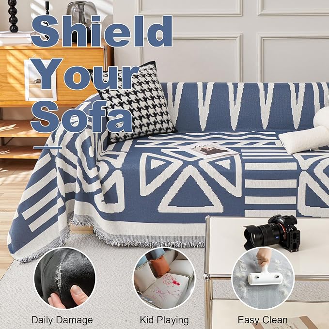 VClife Boho Couch Cover, Dog Sofa Throw Cover Furniture Protector - Image 5