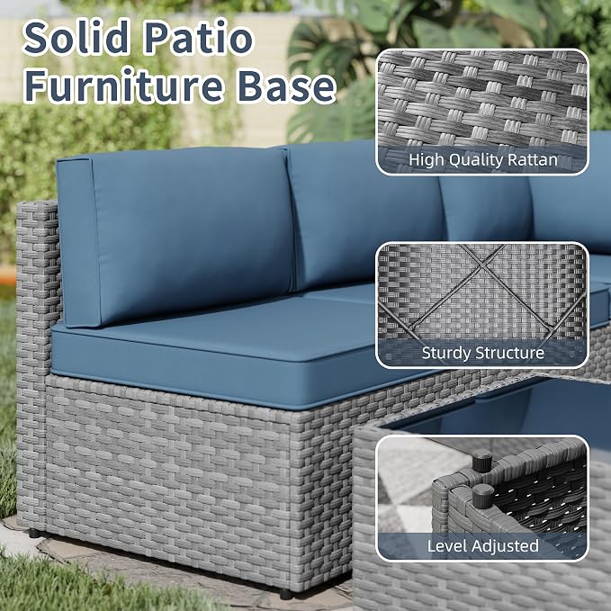 SUNLEI 5 Piece Outdoor Patio Furniture Set - Image 4