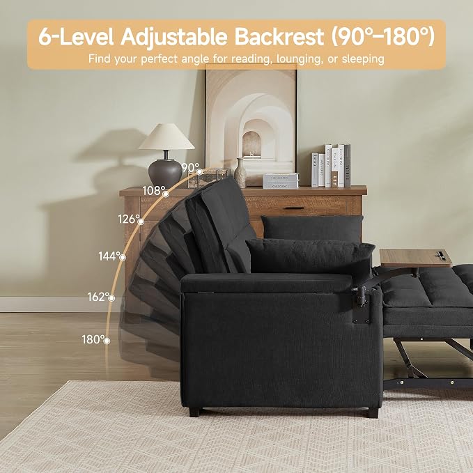 hansones ​66" Multi-Functional Pull-Out Sofa Bed - Image 7