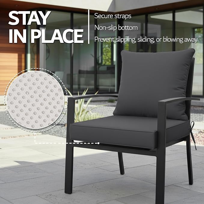 24x24 Inch Outdoor Chair Cushion - Image 5