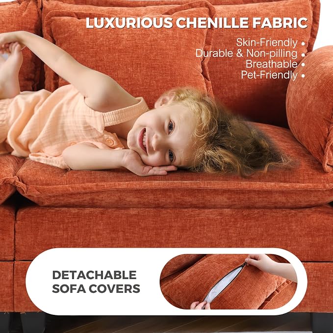 ELUCHANG Oversized 153" Modular Sectional Sofa, Comfy Cloud Couch, L Shaped - Image 3