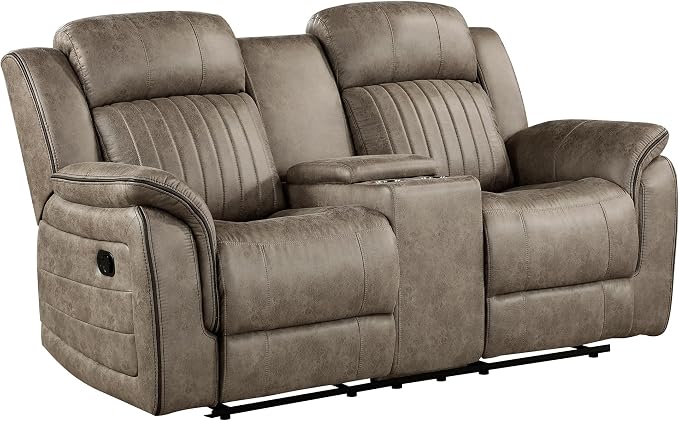 Lexicon Recliner Living Room Set, Home Theater Seating, Manual Polished - Image 4