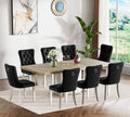 Henf 63"-79" Dining Table Set for 8, 9 Pieces Extendable Dining Table and 8 by Henf