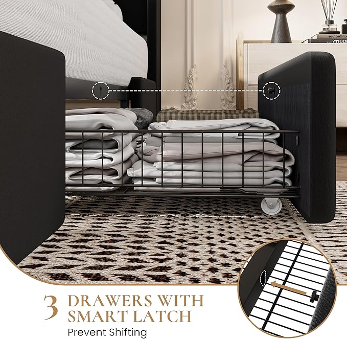SHA CERLIN Full Size Bed Frame - Image 6