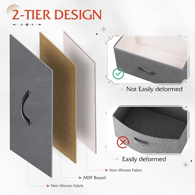 WLIVE Night Stand Set 2, Dresser and Nightstand Sets, Nightstands - Image 6