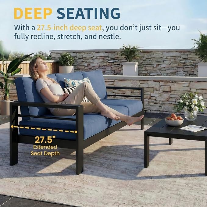 Solaste Aluminum Patio Furniture Set - Image 7