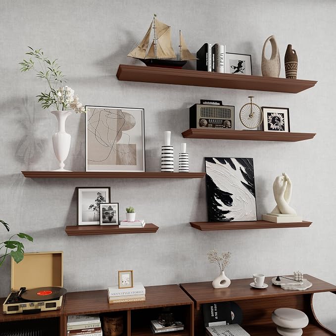 Fun Memories Floating Shelves 40 Inch Long, 9.3 Inch Deep Classic Crown Molding - Image 8