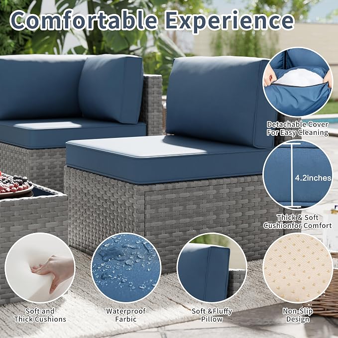 SUNLEI 5 Piece Outdoor Patio Furniture Set - Image 3
