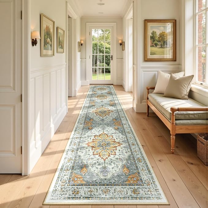 RELEANY Area Rugs 2'6"x12' Runner Rug Non Slip Washable by RELEANY