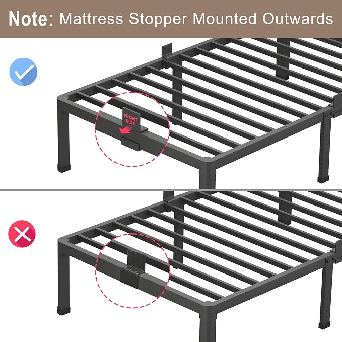 ROIL 14 inch Full Size Bed Frame - Image 7