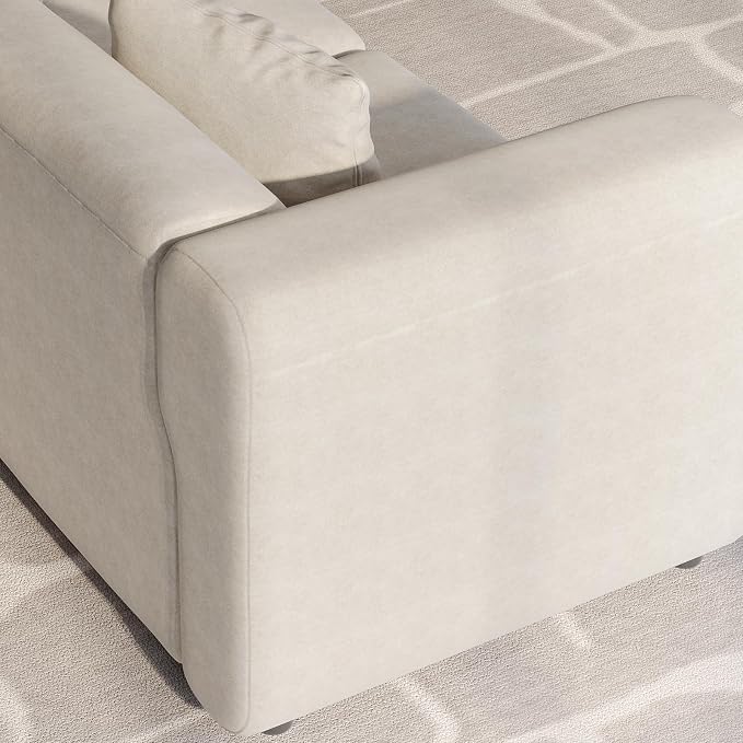 Guyii Velvet Sectional Sofa, Oversized 5-Seat Convertible Couch - Image 8