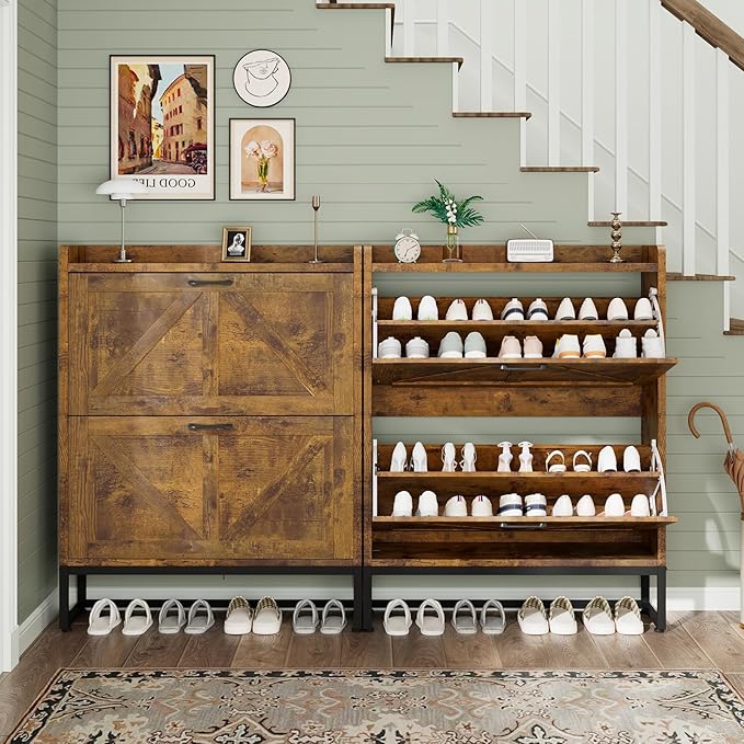 GRUSIGN Shoe Cabinet, Shoe Storage Cabinet - Image 6