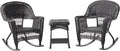 Jeco 3 Piece Rocker Wicker Chair Set by Jeco