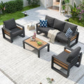 Aoxun Aluminum Patio Furniture Set, 5 Seats Luxury Outdoor Sectional by Aoxun
