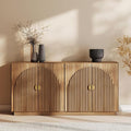 BELLEZE 65 Inch Fluted Buffet Cabinet by BELLEZE