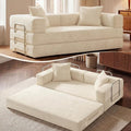 GRUSIGN 78 Inch Convertible Sofa Bed, 5-in-1 Futon Sofa Bed Pull Out Couch by GRUSIGN
