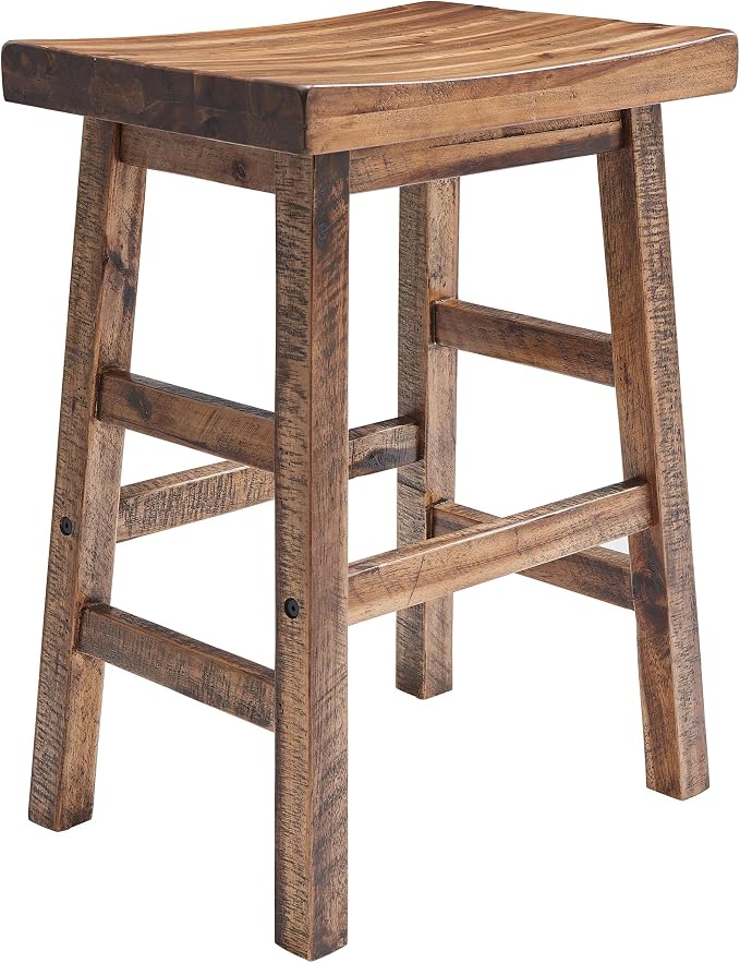 Alaterre Furniture Durango 26-Inch Tall Industrial Wood Counter-Height Stool by AlaterreFurniture