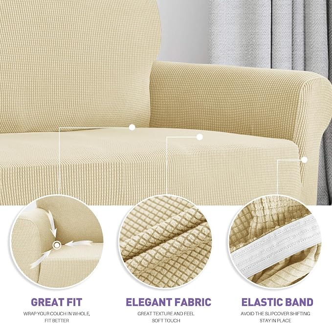 ZNSAYOTX Stretch Oversized Couch Cover Universal Sofa Covers - Image 3