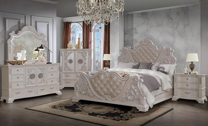 First of a Kind Santa Monica Traditional 4 Piece Queen Bedroom Set by FirstofaKind