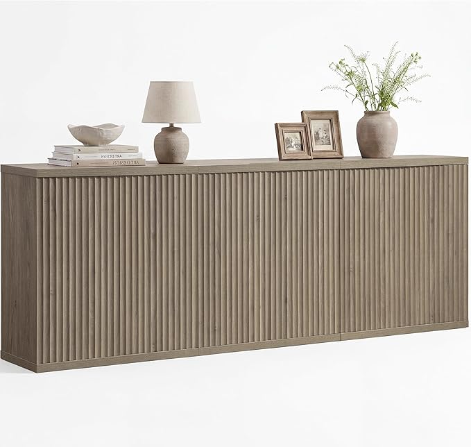 SICOTAS Buffet Cabinet with Storage Accent Sideboard Modern Credenza with Doors by SICOTAS