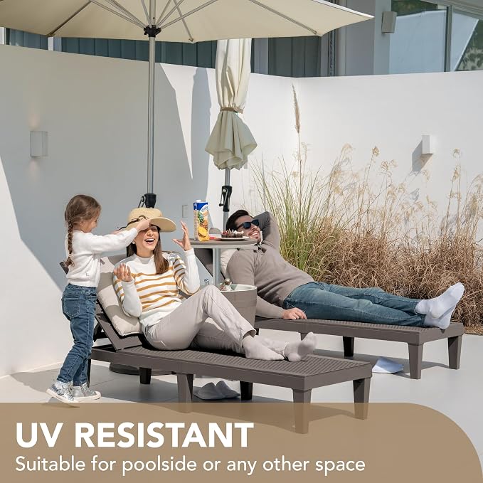 Devoko Outdoor Chaise Lounge Chair Set of 4 - Image 7