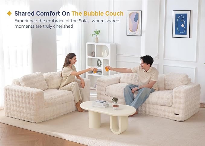MAXYOYO Loveseat Sofa for Living Room, Small Sofa Couch Tufted Boneless Couch - Image 3
