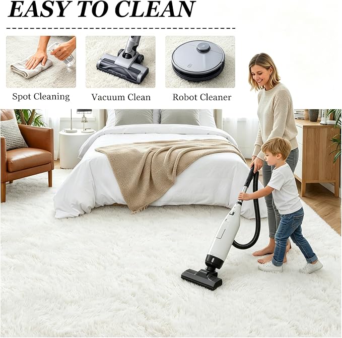 Fluffy Area Rugs 9x12 Living Room Bedroom: Ultra Soft Shag Rug Upgrade Non-Slip - Image 8
