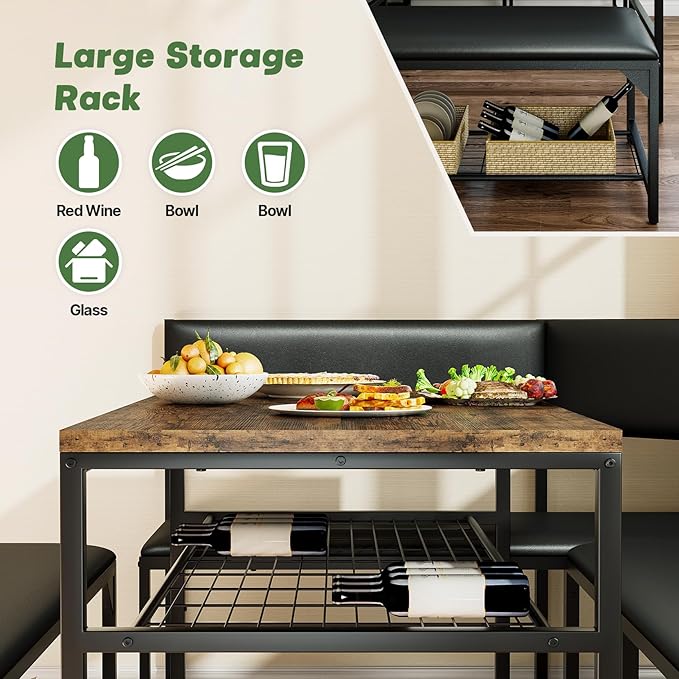 Concho Kitchen Breakfast Nook Table Set - Image 5