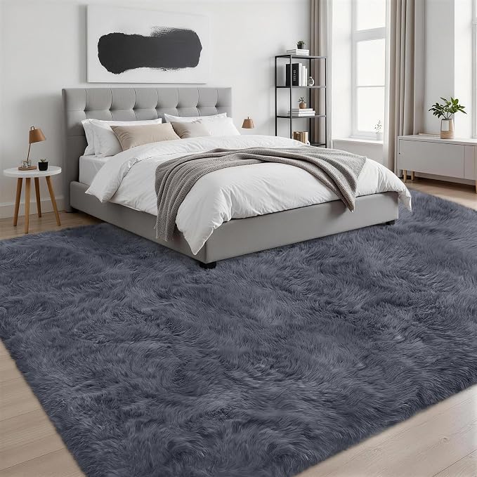 Fluffy Area Rugs 9x12 Living Room Bedroom: Ultra Soft Shag Rug Upgrade Non-Slip - Image 3