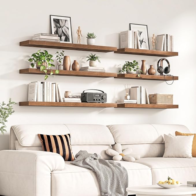 Fun Memories 72Inch Long Floating Shelves, 8 Inch Deep Shelves - Image 2