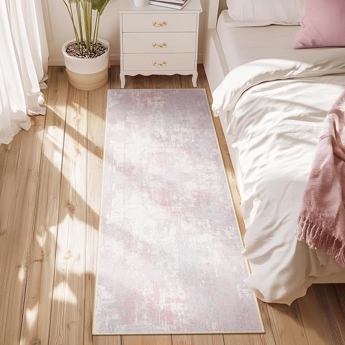 RELEANY Washable Area Rugs 2'x8' Non-Slip Modern Abstract Soft - Image 5