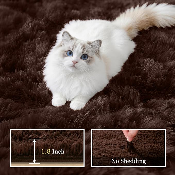 Fluffy Area Rugs 9x12 Living Room Bedroom: Ultra Soft Shag Rug Upgrade Non-Slip - Image 5