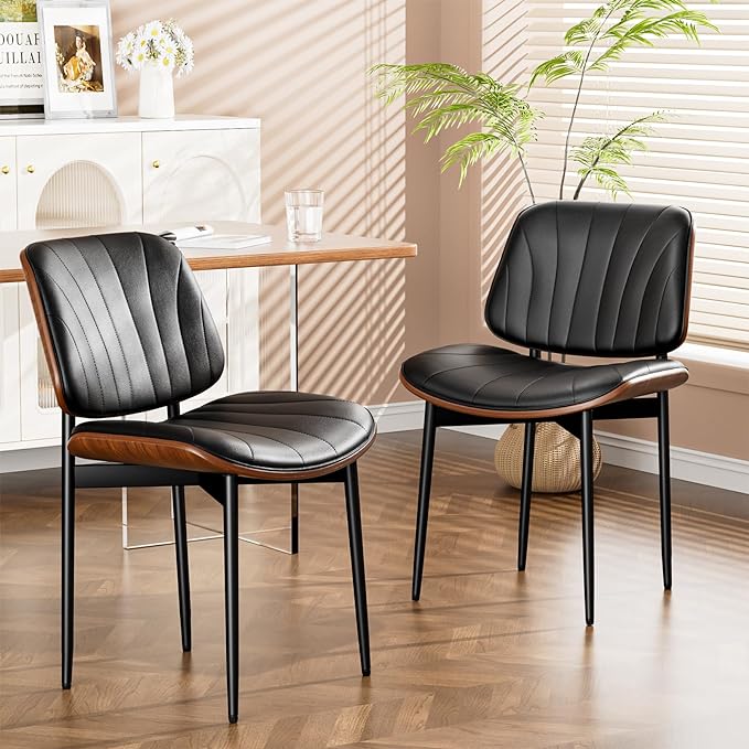 YaFiti Dining Chairs Set of 6, Dining Room and Kitchen Chairs, Mid Century - Image 9