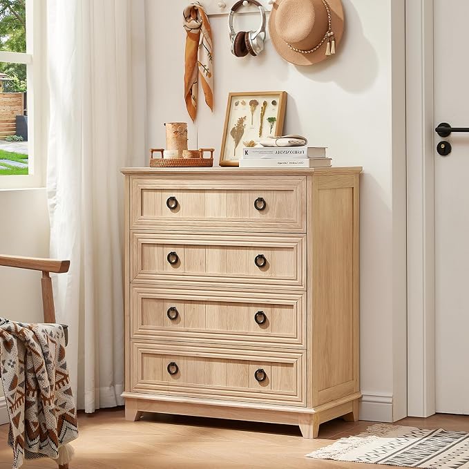 Joaxswe Farmhouse 4 Drawer Dresser - Image 5
