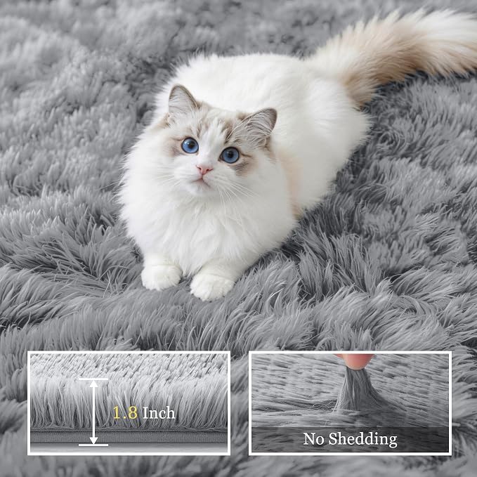 Fluffy Area Rugs 9x12 Living Room Bedroom: Ultra Soft Shag Rug Upgrade Non-Slip - Image 5