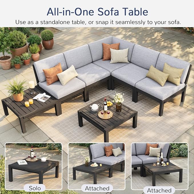 Stoog Modular Patio Sofa Set, 11-Piece Outdoor Sectional Sofa Set - Image 6