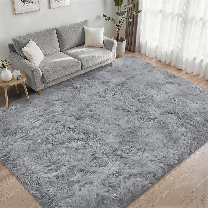Fluffy 5x7 Area Rugs for Living Room Bedroom: Ultra Soft Shag Rug Non-Slip - Image 2