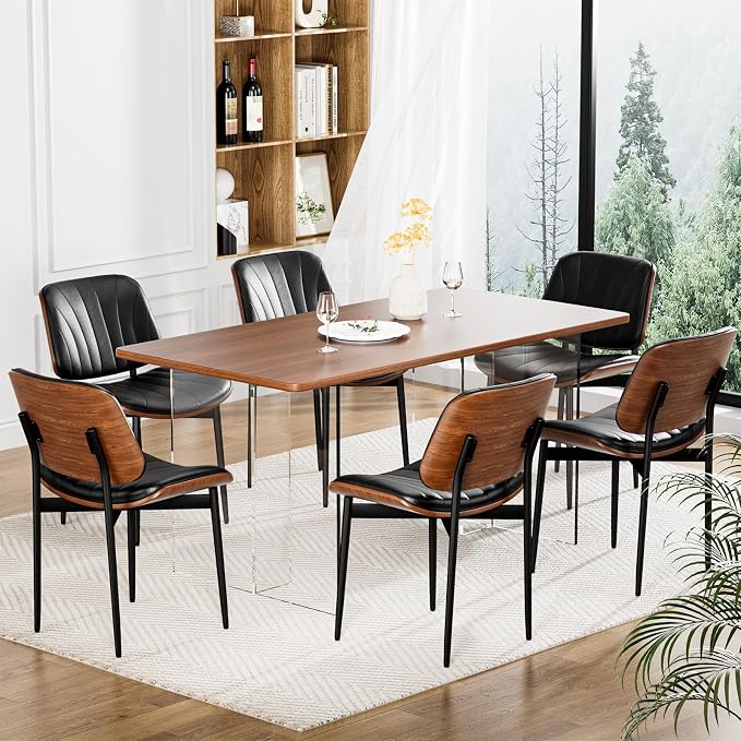 YaFiti Dining Chairs Set of 2, Dining Room and Kitchen Chairs, Mid Century - Image 8