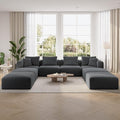 Novilla 141" Modular Sectional Sofa, Modern Cloud Sectional Couch by Novilla